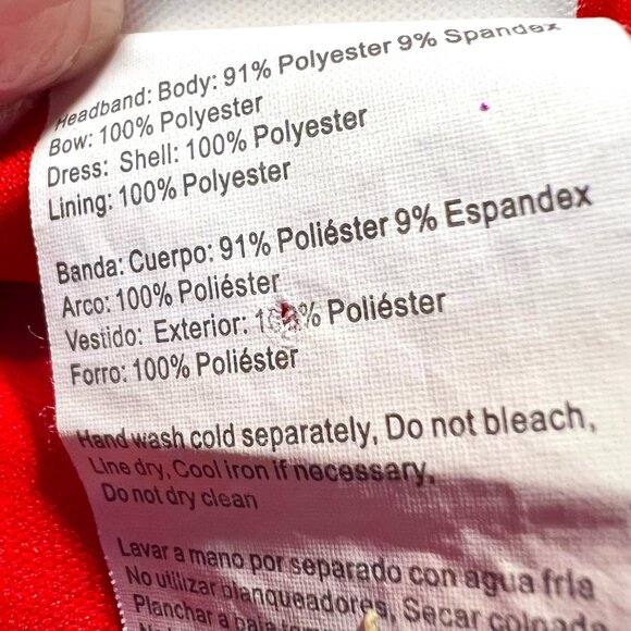 Disney Minnie Mouse Dress-Sz 8 Girls-Costume Dress Up-Play Dress-Velcro-Festive - Picture 15 of 16